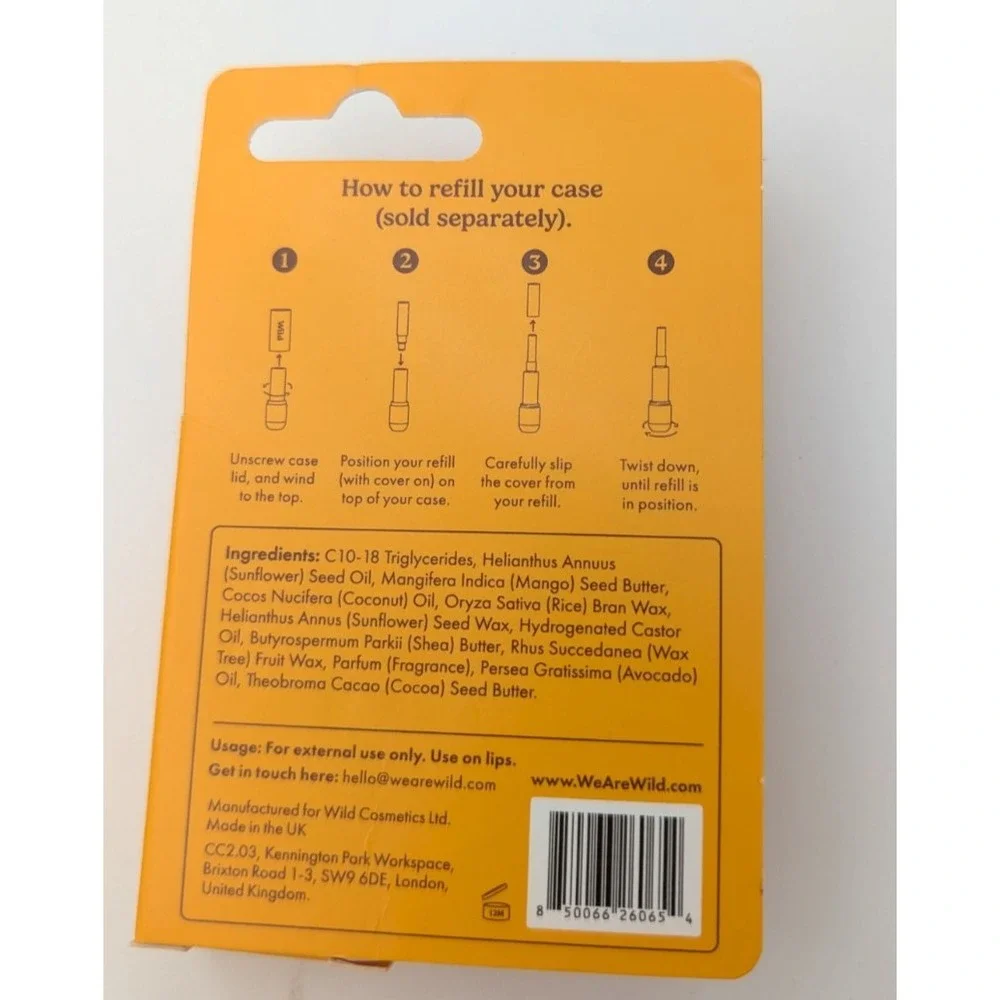 Lot 3 Packs Wild Lip Balm Refills 6 Total Manuka Honey NEW